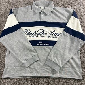 Gray and Blue Men's Shirt